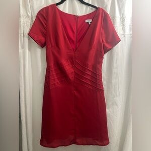 Tobi Red Short Sleeve Pleated Dress size Small